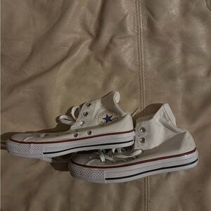 Converse White and Red High-Tops